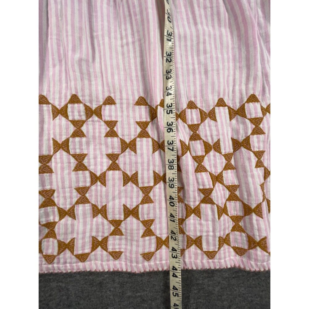 Uncle Frank Candy Stripe Dress Designer Archive Sample Pink Cotton Boho Midi - Picture 8 of 12